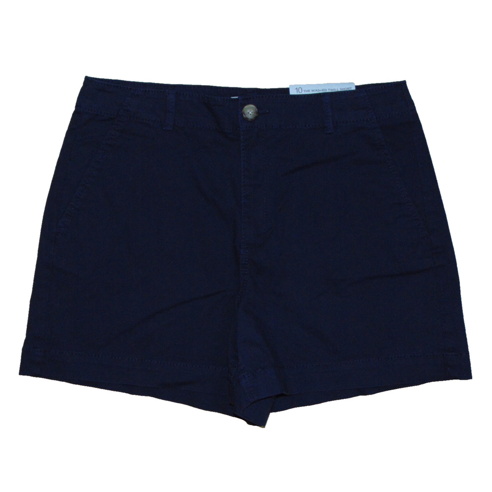Loft The Washed Twill Short Size 10 Dark Navy Blue High Rise